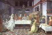 Scenes from the life of St.John the Baptist:Herod Feast Fra Filippo Lippi